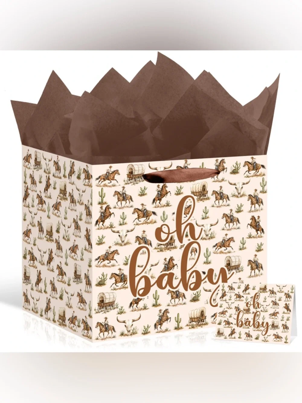 Oh Baby Western Brown Gift Bag for Kids